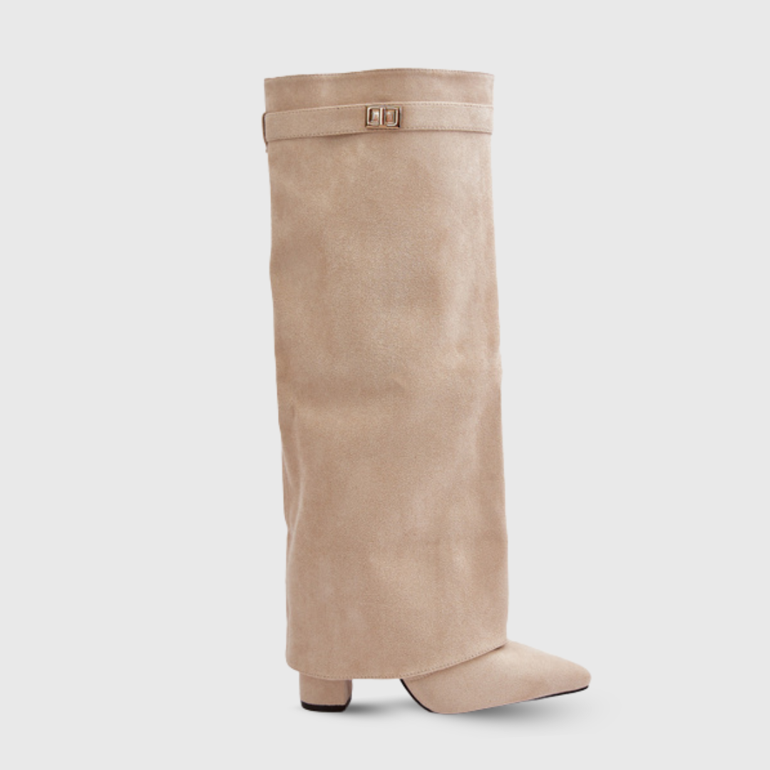 Elegantní vysoké boty s designem