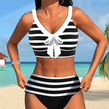 Laluna® | Bikiny s vysokým pasem pruhované
