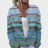 Isabel - Podzimní květinový cardigan