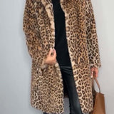 Leia - Dlouhý kabát s leopardím vzorem