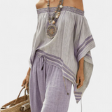 Natália - Boho souprava Bardot
