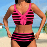 Laluna® | Bikiny s vysokým pasem pruhované
