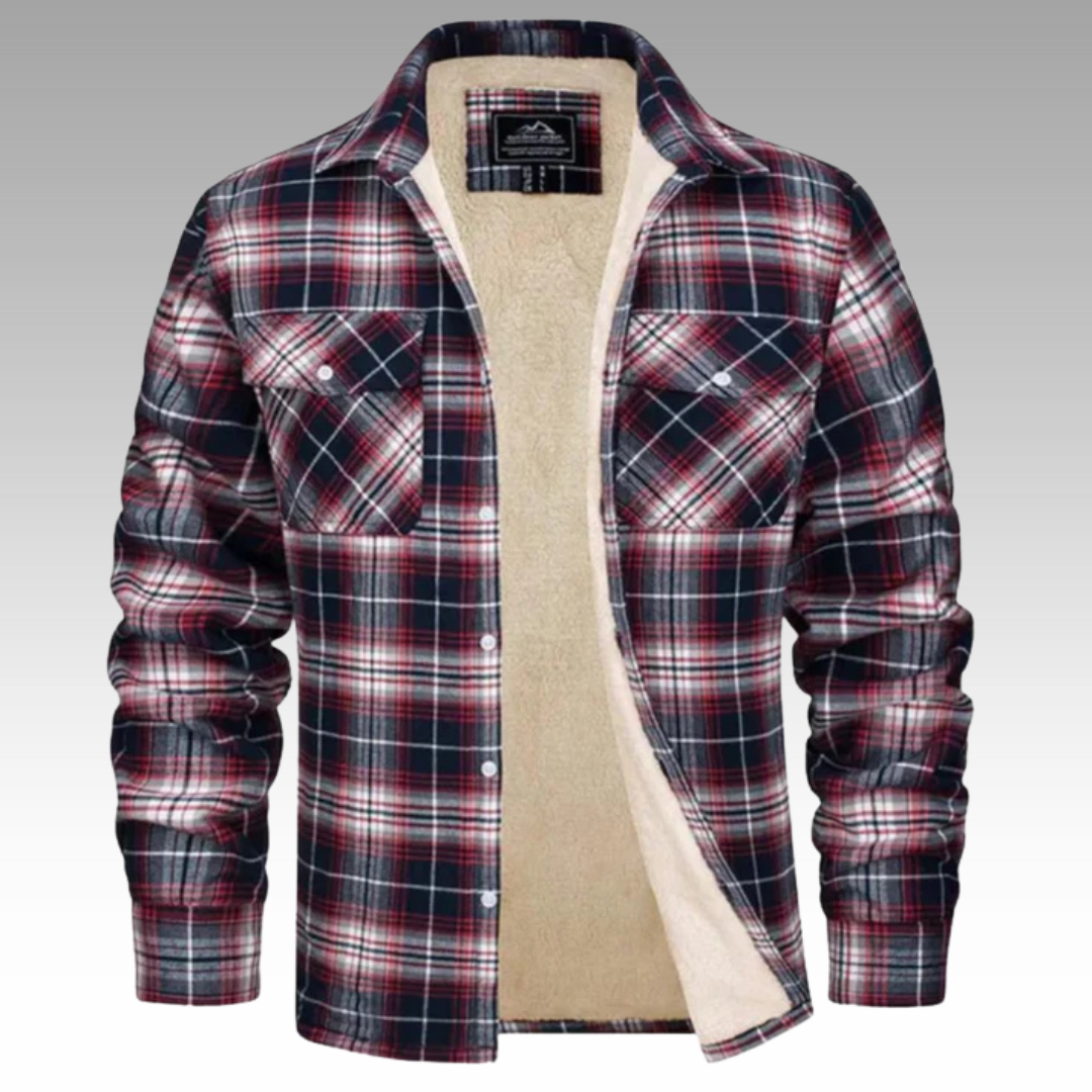 Tiago - Trucker kabát pruhovaný fleece