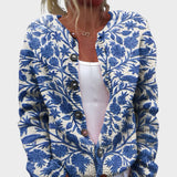 Benedita - Podzimní květinový cardigan