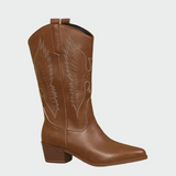 Západní cowboyské boty z kůže