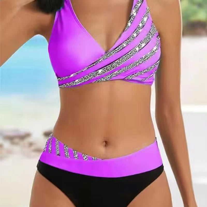 Mona - Bikiny s potiskem v teplých tónech