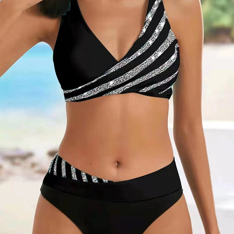 Mona - Bikiny s potiskem v teplých tónech