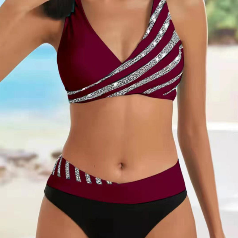 Mona - Bikiny s potiskem v teplých tónech