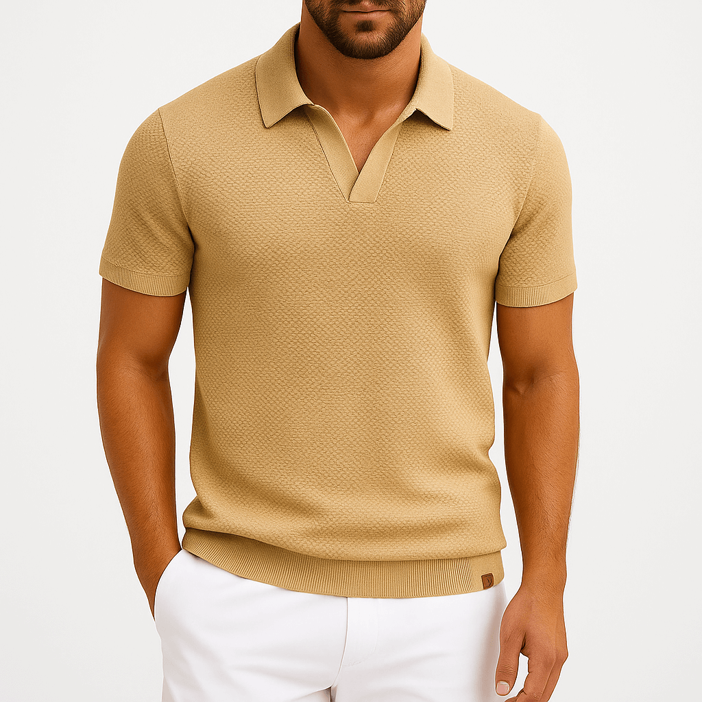 Polo košile z polyesteru - Texturovaná