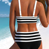 Laluna® | Bikiny s vysokým pasem pruhované