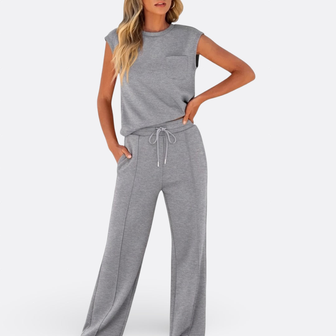 Íris - Casual Set z Měkké Tkaniny Lounge