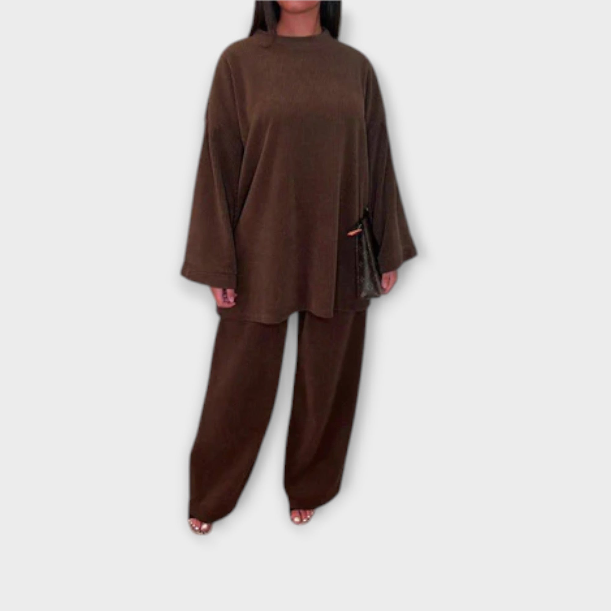 Ingrid - Plus Size Souprava s Žebrováním