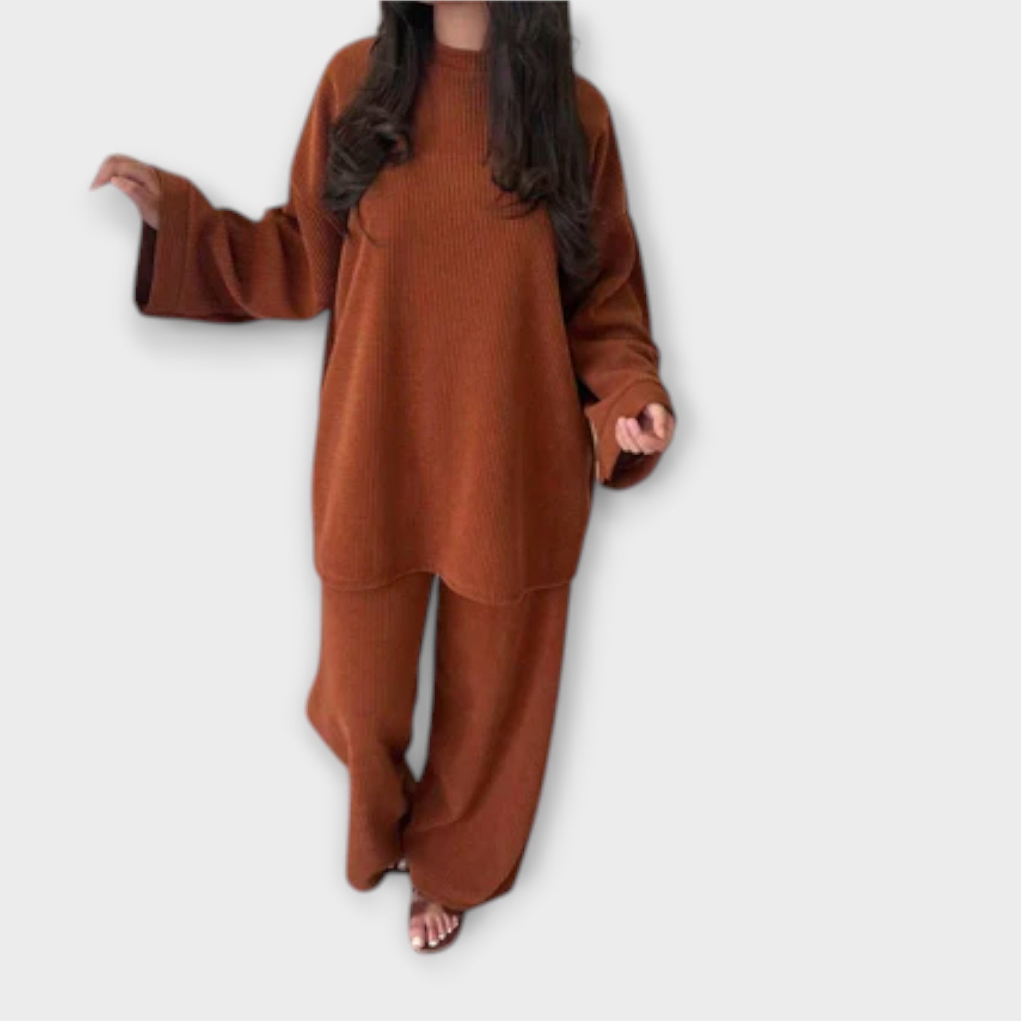 Ingrid - Plus Size Souprava s Žebrováním