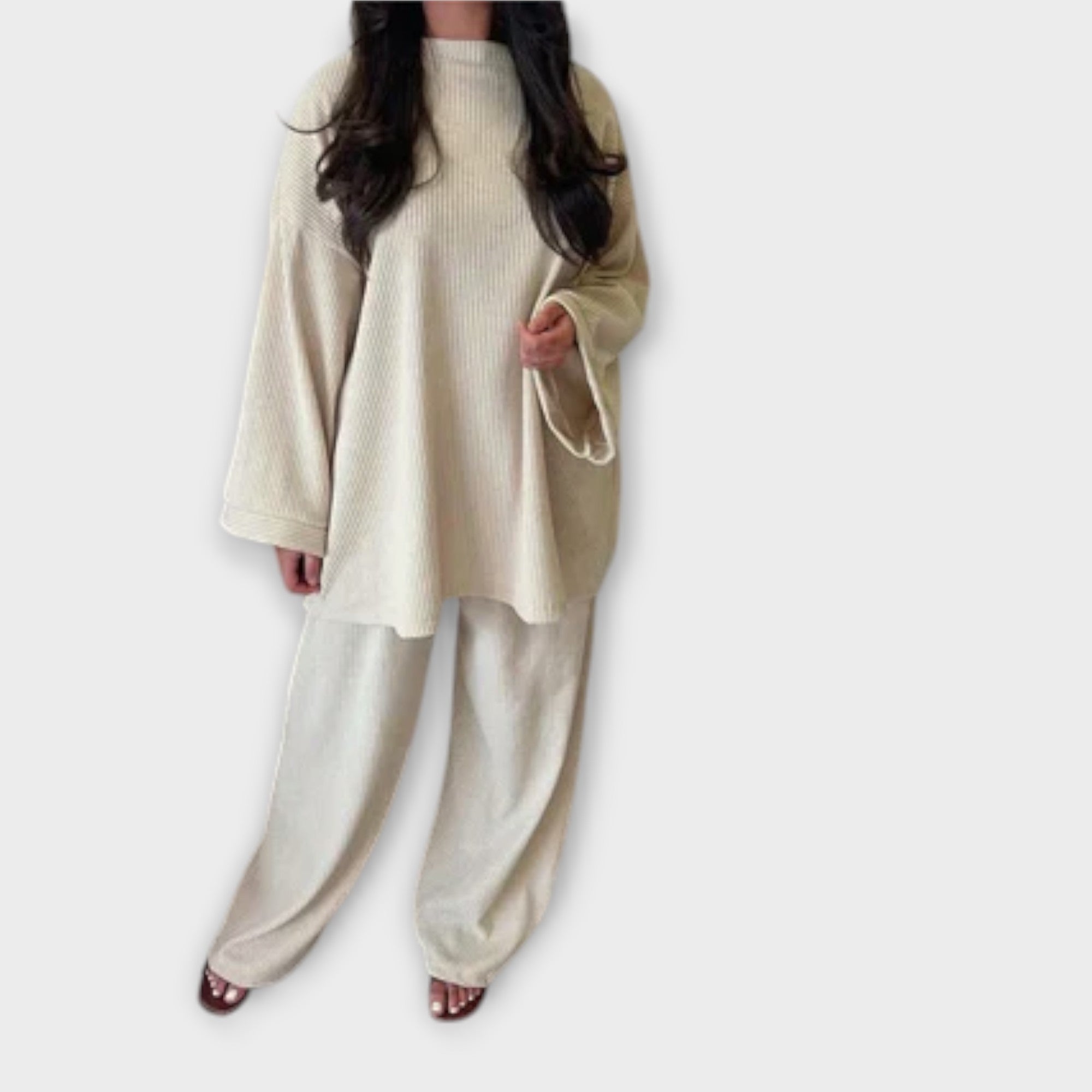 Ingrid - Plus Size Souprava s Žebrováním