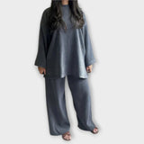Ingrid - Plus Size Souprava s Žebrováním